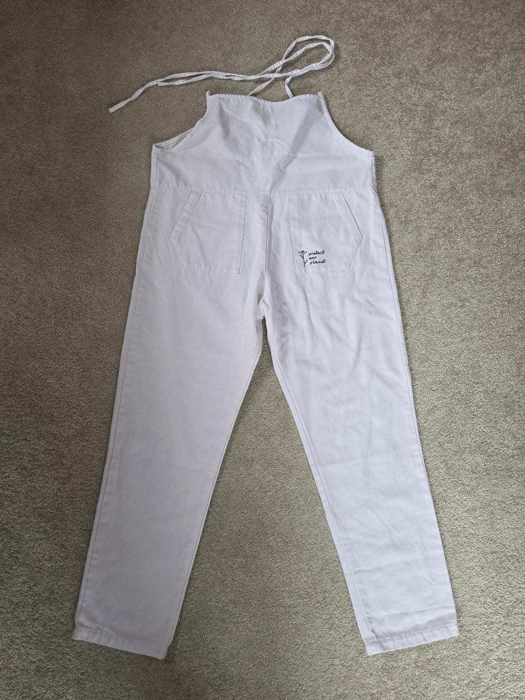 The Universe Has Your Back — White Halter Jumpsuit