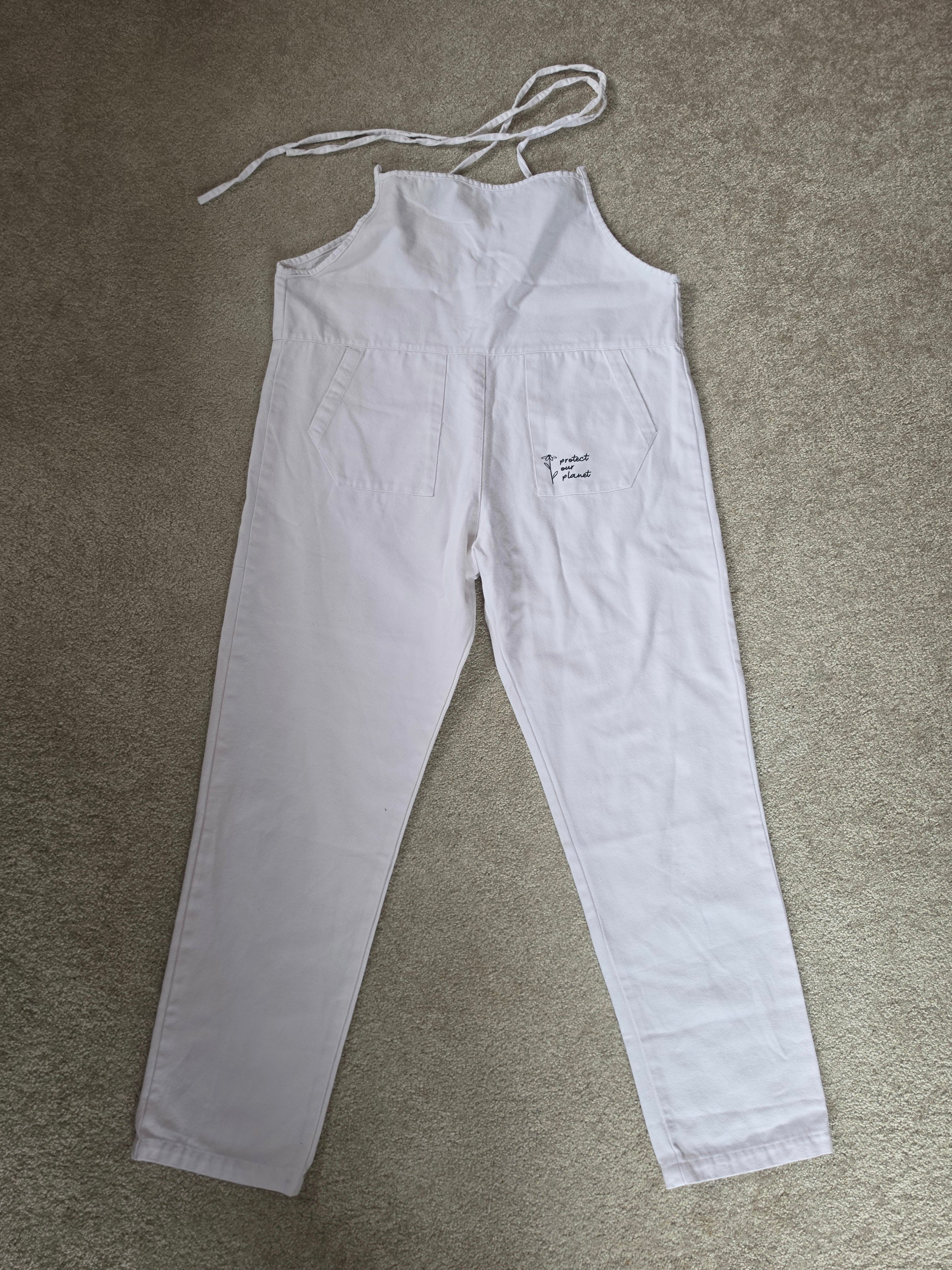 The Universe Has Your Back — White Halter Jumpsuit