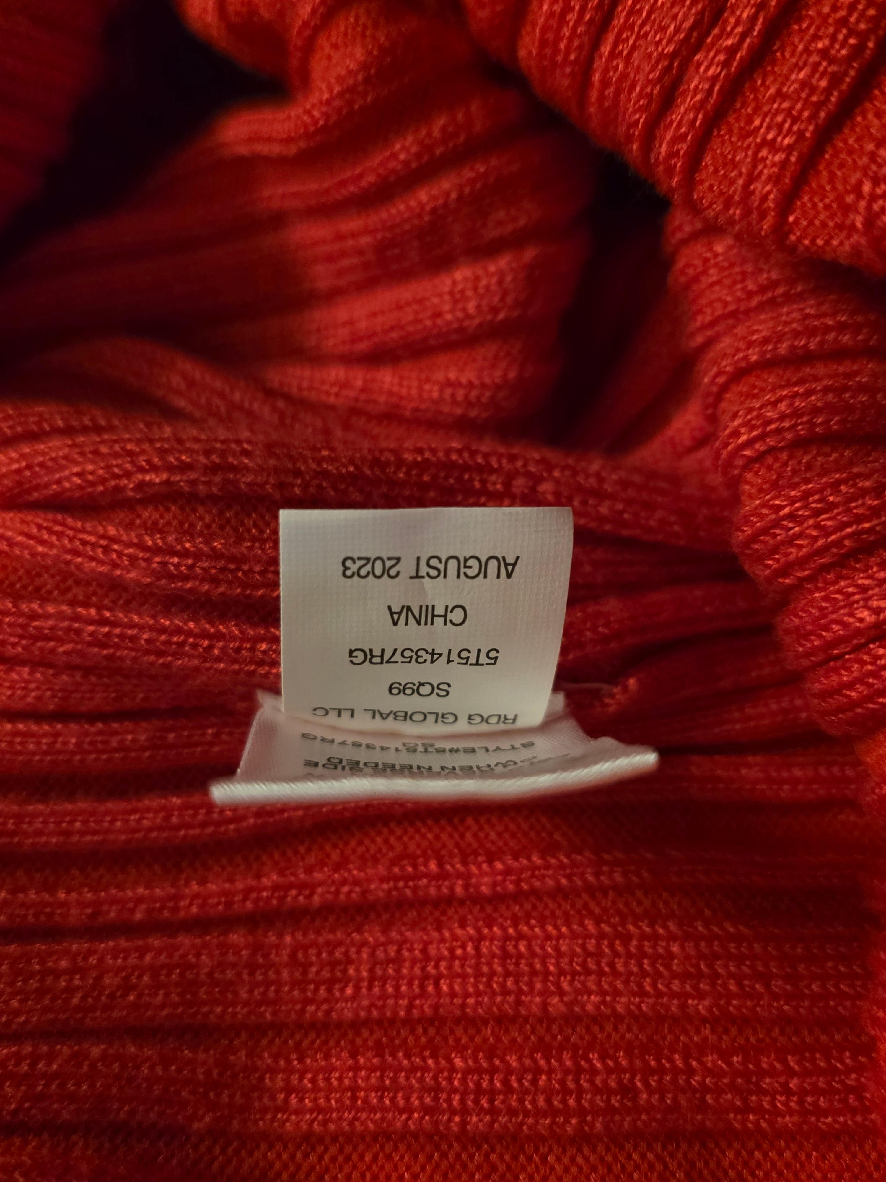Scarlet Whisper Ribbed Midi