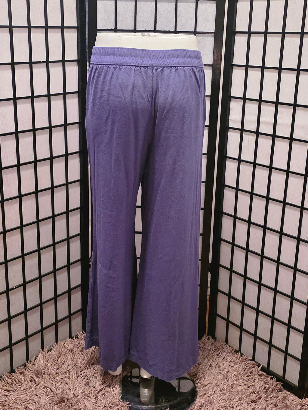 Luxuriously Flowing Purple Wide-Leg Pants