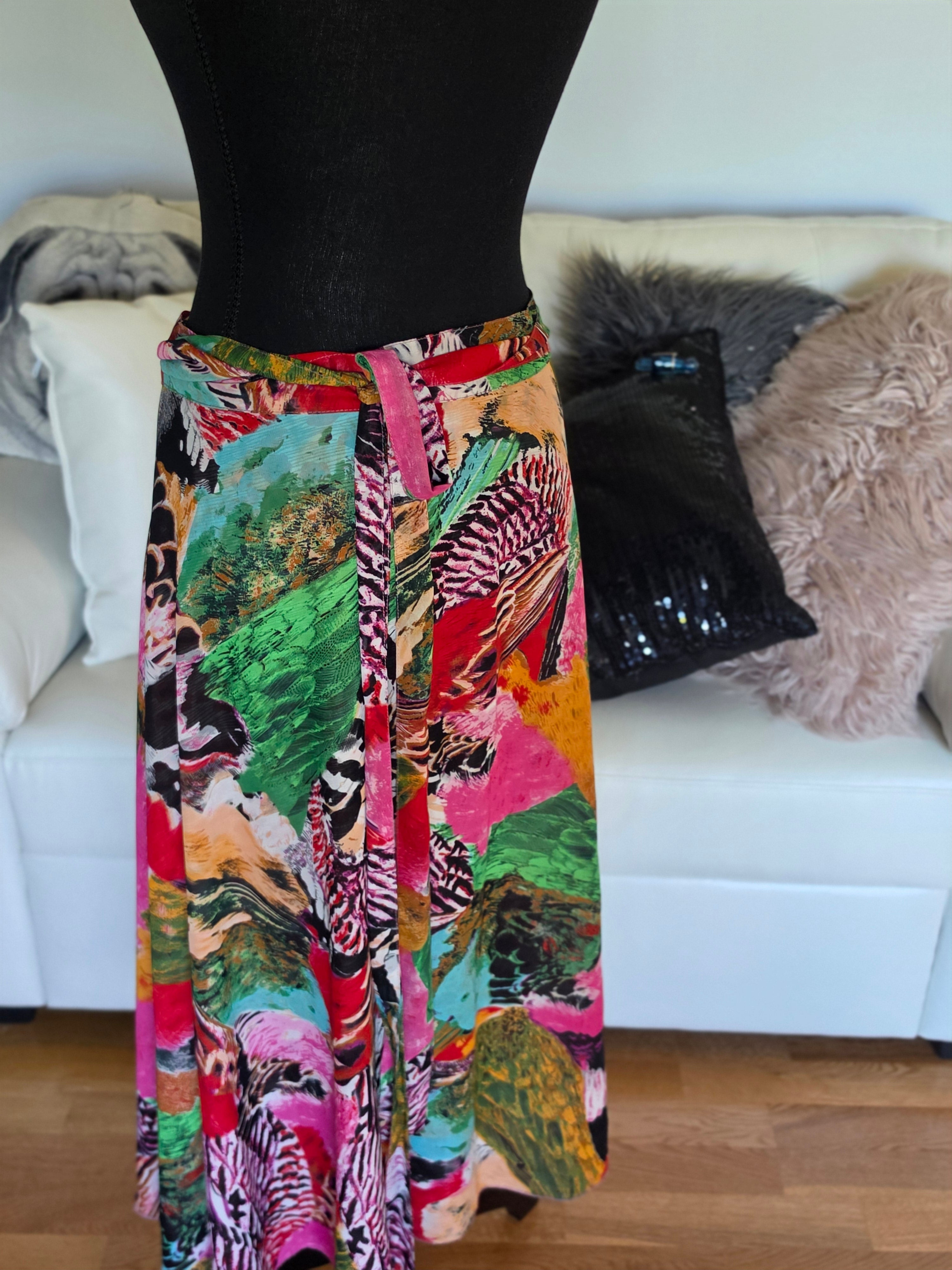 Wild at Heart Wrap Midi Skirt — One Size