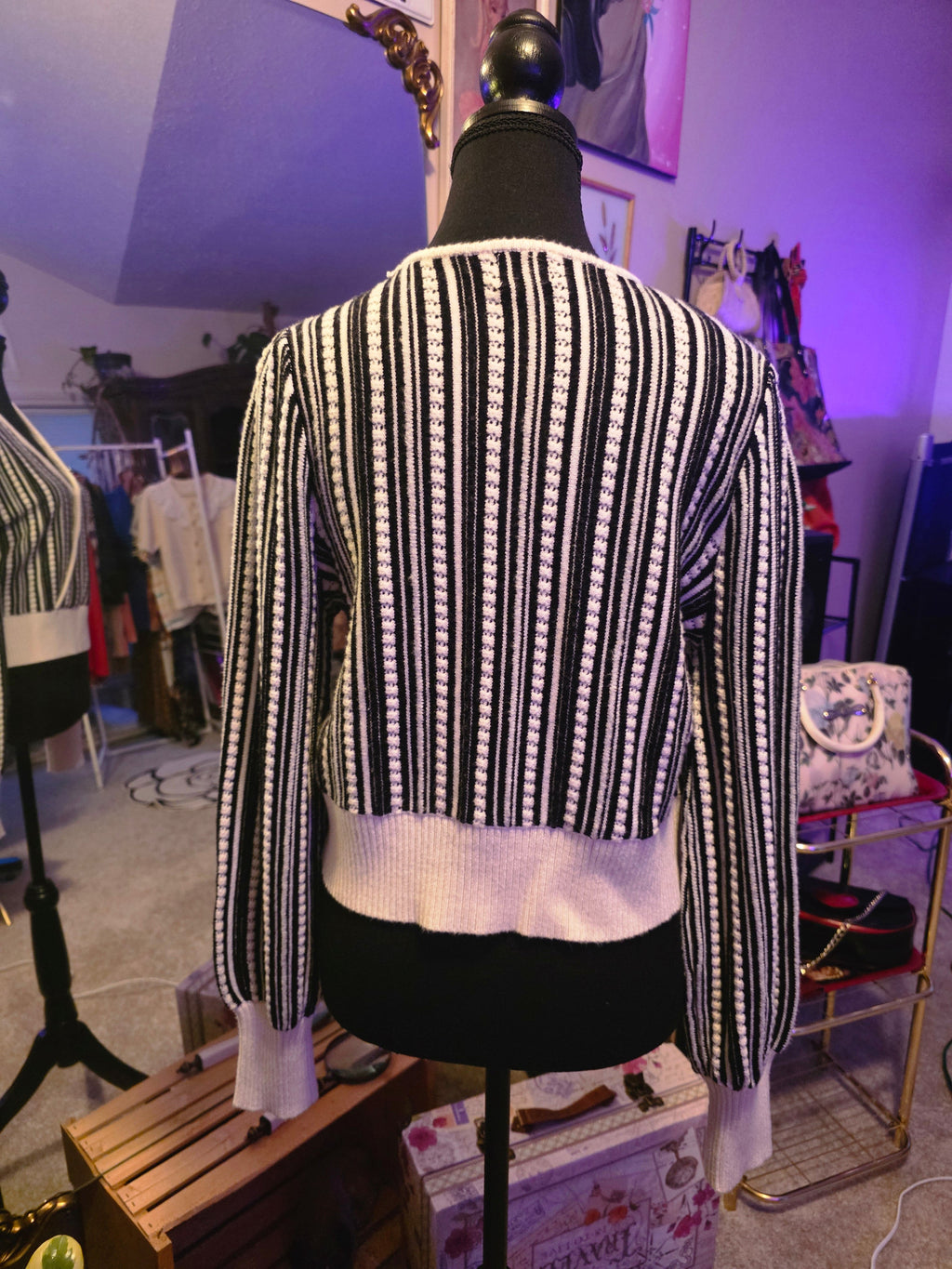 Midnight Stripe Cardigan