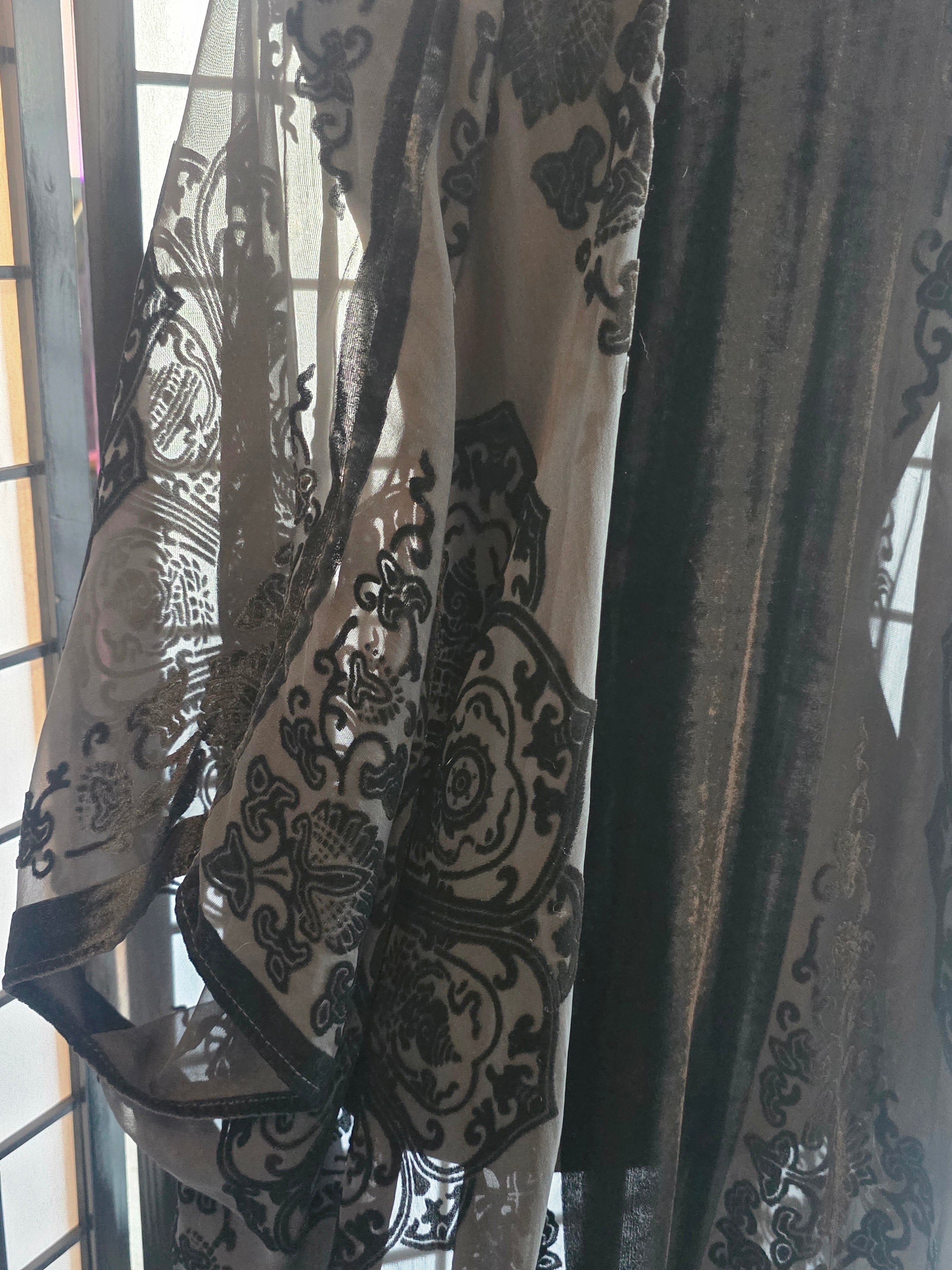 Midnight Reverie Velvet Kimono