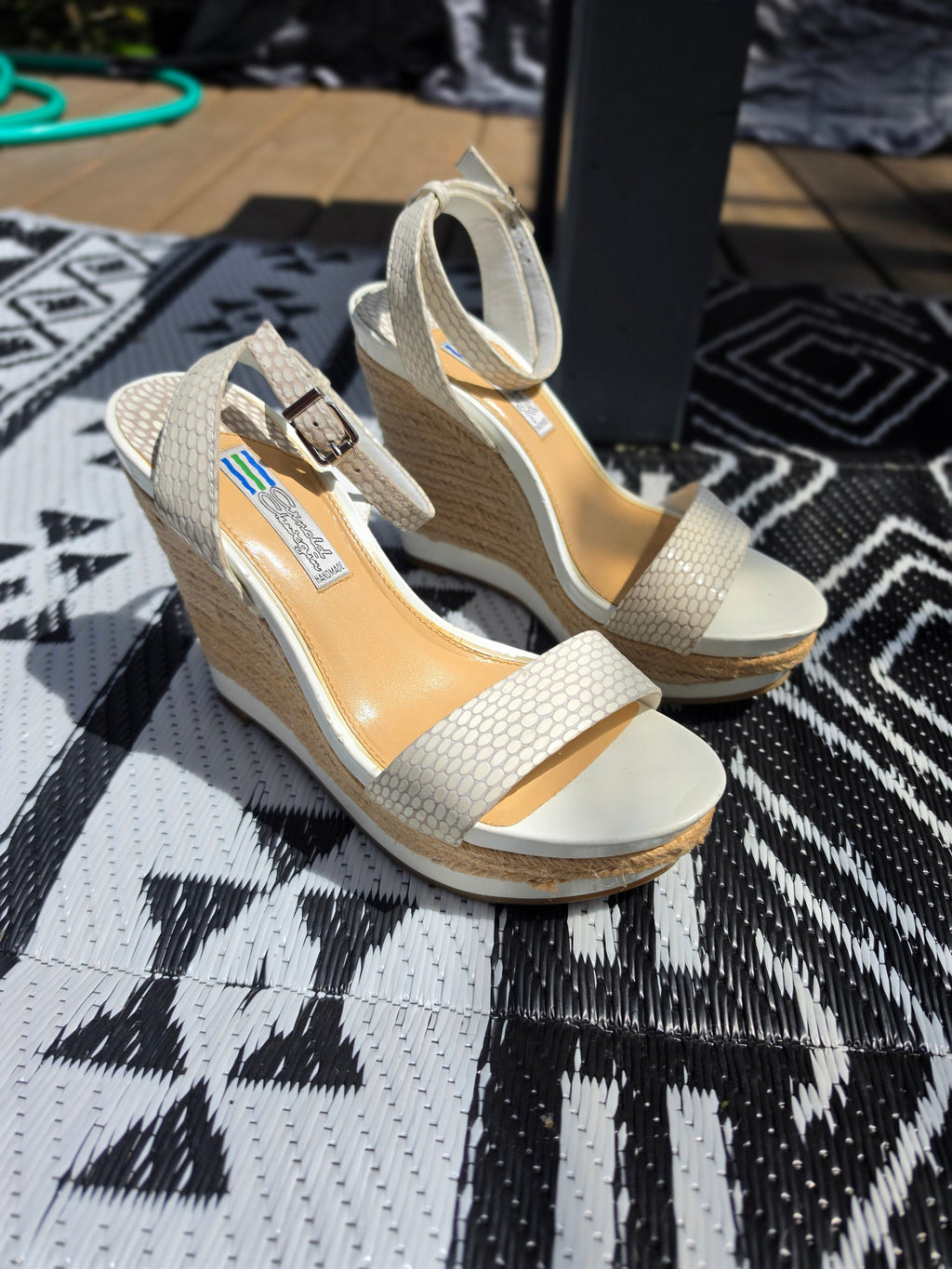 The Amalfi Afternoon — Ivory Handmade Espadrille Wedge