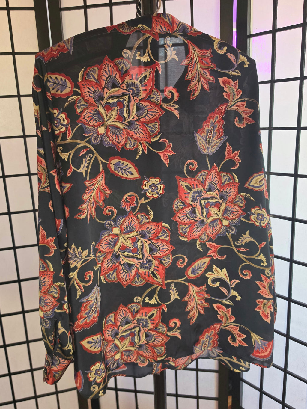 Midnight Bloom Jacobean Blouse