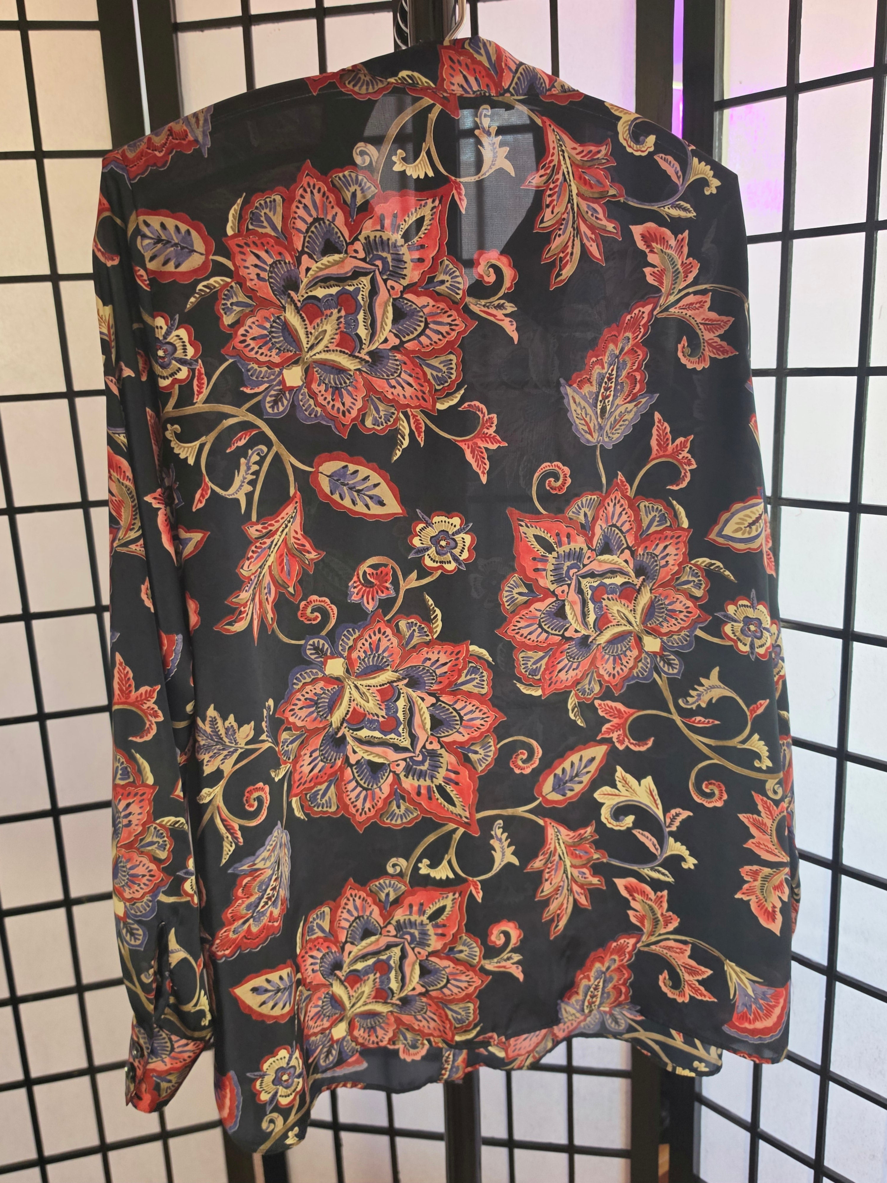 Midnight Bloom Jacobean Blouse