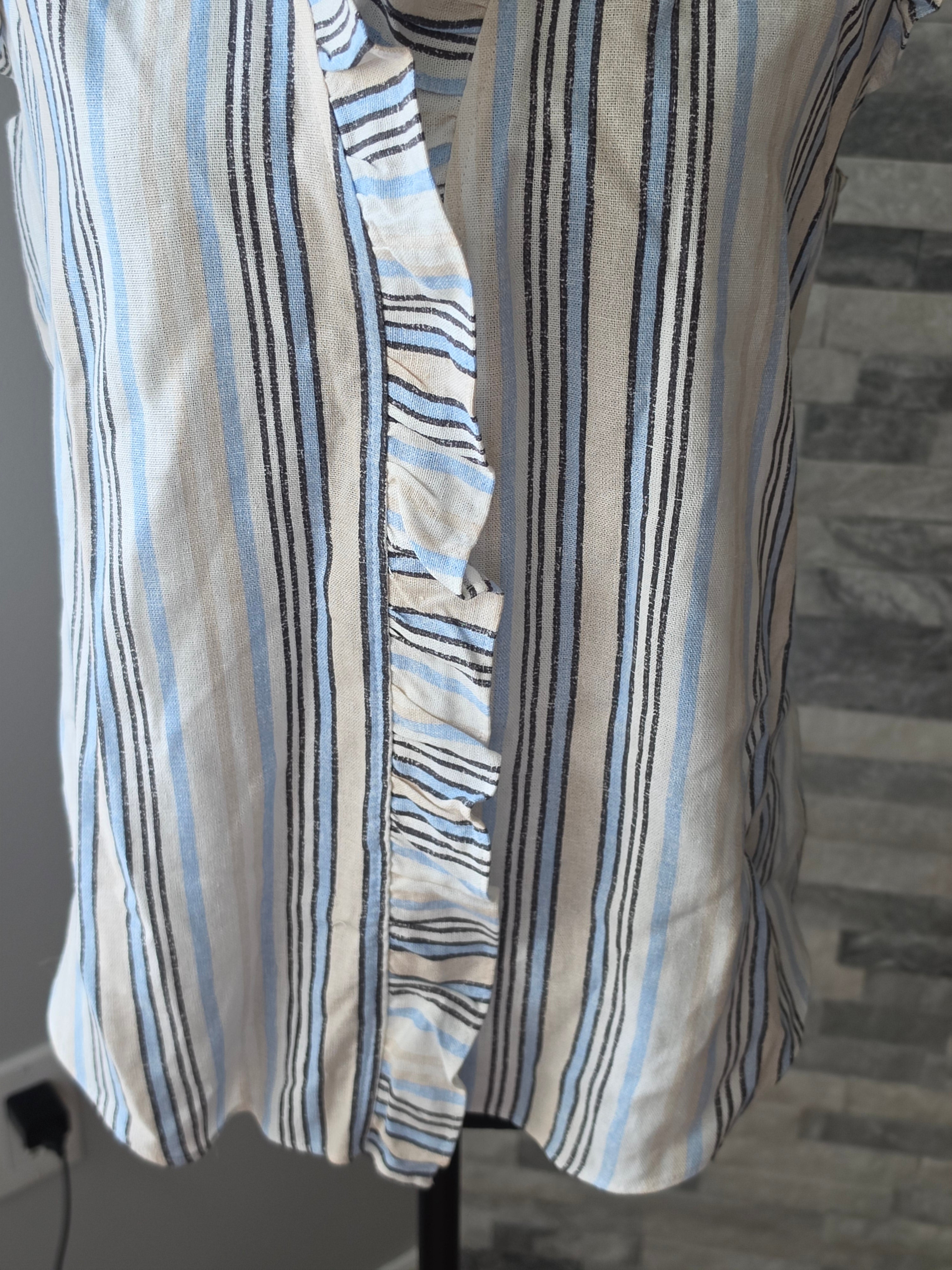 The Ruffle & Stripe — Mexx Sleeveless Babydoll Blouse