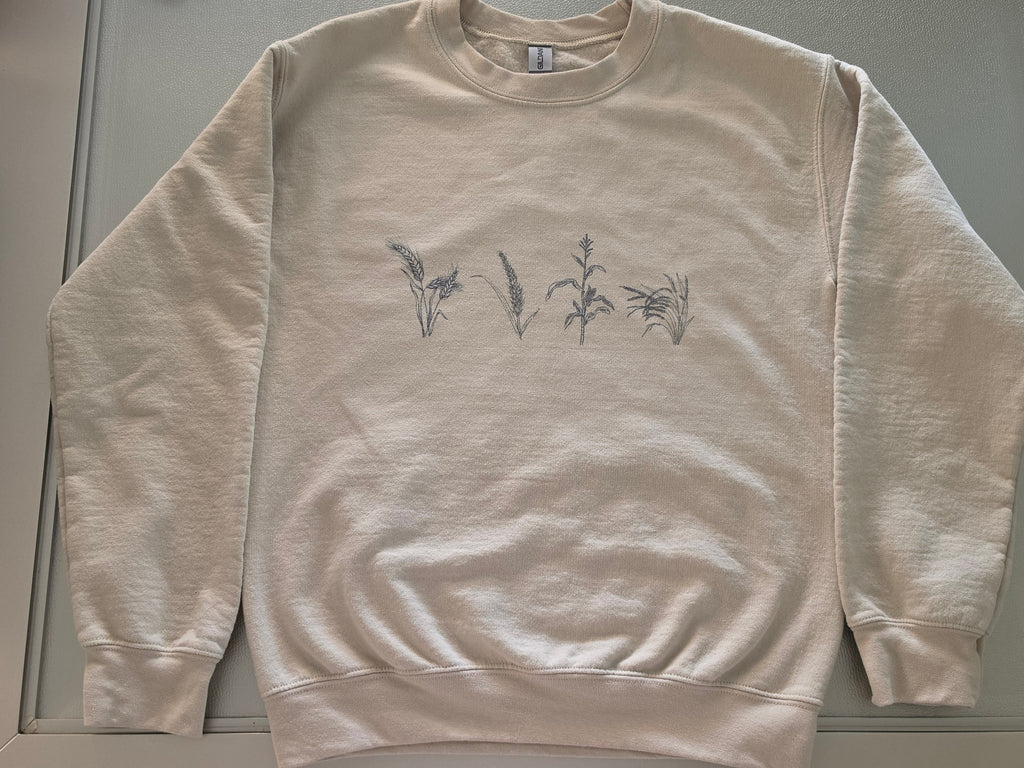 The Prairie Pullover — Botanical Wildgrass Crewneck